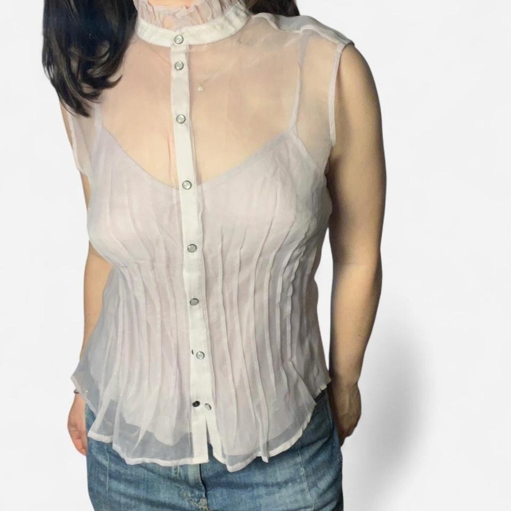 Anthropologie Sheer Two Layer Top